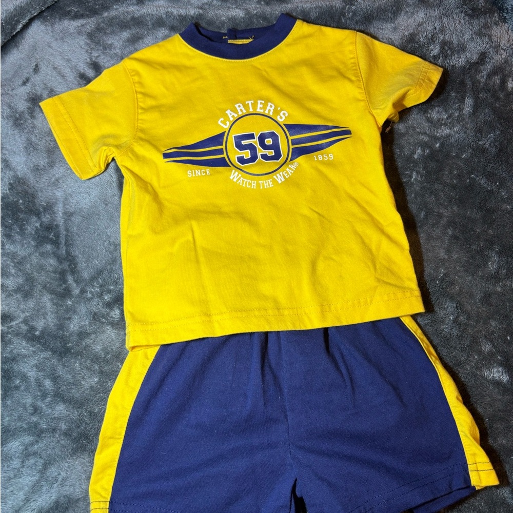 Vintage Carter's Yellow and Blue Kids' Outfit